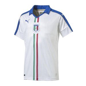 PUMA Kinder Trikot FIGC Italia Away Shirt Replica, White/Team Power Blue, 164, 747401 02