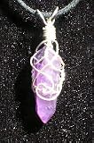 Sterling Silver Wire-wrapped Amethyst Crystal
