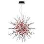 Possini Euro Design Red Swirl Glass Pendant Chandelier