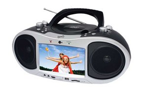 Supersonic SC186D 7 LCD Portable DVD Player/Boom Box