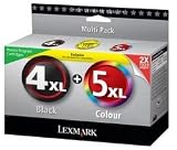 Pack of 2 Ink Cartridges No. 4XL + No. 5XL - black + colour for Lexmark X2690, X3690, Z2390, Z2490