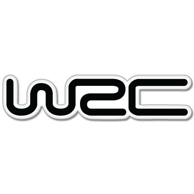 WRC World Rally Championship sticker emblem 5" x 3"
