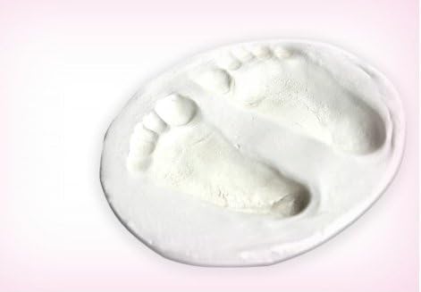 Baby Soft Clay Dough for Handprint &amp; Footprint Impressions hand print kit - white (Blue) by PrettyRaine