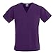 Scrub Top, 2Lower-Pkts, C-Ease, Eggplant, Extra Large