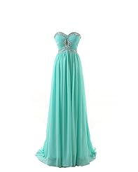 Chiffon Sweetheart Lace-Up  Sequined Empire   Waistline Evening Dress/Bridesmaid Dress/Prom Dress  With Rhinestones