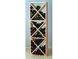 Wine Cellar Innovations Traditional Redwood Solid Diamond Cube 132-bottle