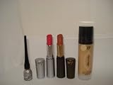 3 X BOOTS MAKE UP ITEMS & FREE GIFT ~ 2 X BOOTS NO7 LIPSTICKS + 1 X BOOTS 17 FOUNDATION + FREE GLITTER EYELINER ~ 1 X NO7 SHEER TEMPTATION LIPSTICK - TEMPT 15 + 1 X NO7 MINERAL PERFECTION LIPSTICK LATTE LOVER + 1 X 17 HIDE & CHIC ANTI-FATIGUE FOUNDATION