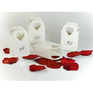 100 Silver Heart Basket Wedding Favor Favors Box Boxes