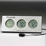 Taylor 1465 Indoor/Outdoor Thermometer and Forecaster-Silver