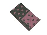 Lochcarron Pink and Grey Hearts Scarf