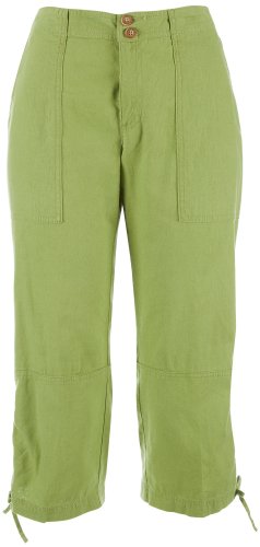 31kd%2BAJvfhL ~ Skyes The Limit Linen Ruched Leg Capris ALOE GREEN 12 Discount !!