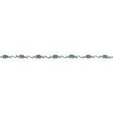 14K White Gold 2.51cttw Diamond & Emerald Bracelet 7"