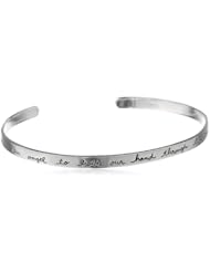 Sterling Silver "God Sends An Angel to Hold Our Hand Through Life, He Named Her Mom" Cuff Bracelet, 7"