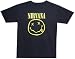 NIRVANA - Smiley Face - Black 30/1 Singles Cotton T-shirt