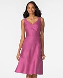 Ann Taylor Women's Rosette Christine V-Neck Dress