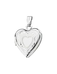 17.50X14.75 Mm 14K White Gold Heart Shaped Locket