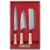 3-piece Set, japanese Cook Knives, Steel 420-J2, wooden Handle