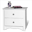 Monterey 2 Drawer Nightstand In White Finish By Prepac Furniture