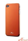 Acase(TM) Superleggera sunset fit case for iPhone 4 with Screen Protector (Orange)