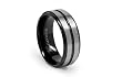 Black PVD Titanium Ring 8mm