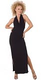 Backless Sexy Long Evening Club Cocktail Halter Dress from Hot Fash Dresses - TONIGHT Black