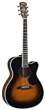 Alvarez Artist Series AF60CESB Folk Acousti - Electric with Cut Away Guitar, Sunburst/Gloss Finish