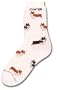 Corgi Poses Socks (White), Medium