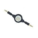 3.5mm Aux Cable Retractable Black