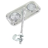 Summit Rectangular Bicycle Handlebar Mount Mirror w/Reflector - #307-206 Summit Rectangular Bicycle Handlebar Mount Mirror w/Reflector - #307-206