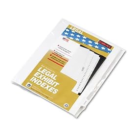 Kleer-Fax 91859 - 90000 Series Legal Exhibit Index Dividers, 1/10 Cut Tab, Exhibit I, 25/Pack-KLF91859