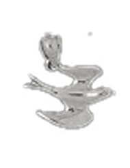 Clevereves 14K White Gold Pendant Bird Themed 1.1 - Gram(s)