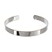 Plain Style Stainless Steel Engravable Cuff Bracelet