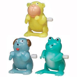 Glow In The Dark Flipping DOG, MONKEY & FROG Wind Up Toy - Sold as single item - Colors may vary