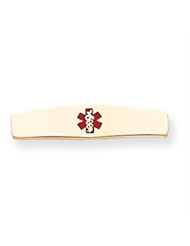 14k Gold Medical Jewelry ID Plate