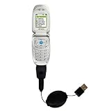 Retractable USB Cable for the Samsung VI660 with Power Hot Sync and Charge capabilities - Gomadic Brand w/ TipExchange Technology