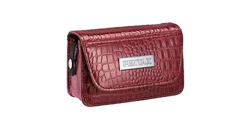 Pentax Ledertasche f&uuml;r Optio SVi, Krokopr&auml;gung in burgundrot Preisvergleich