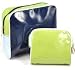 Estee Lauder Green Leather Cosmetic Bag/makeup Bag(2 Piece Set)