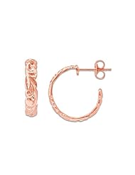 Maile Scroll 4mm Earrings in 14K Rose Gold - Small