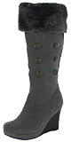 VOLATILE Sasha Womens Suede Wedge Heels Boots Shoes Grey Fur Zip Up Knee High Dress Casual 31kdvjxu4TL. SL160 VOLATILE Sasha Womens Suede Wedge Heels Boots Shoes Grey Fur Zip Up Knee High Dress Casual