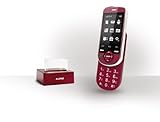 Auro M401 Slider Handy inkl. Tischladestation (1,3 Megapixel Kamera) burgund