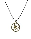 The Hunger Games Movie Mockingjay Pendant on Leather Cord