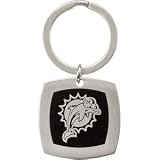 Stainless Steel Miami Dolphins Logo Keychain