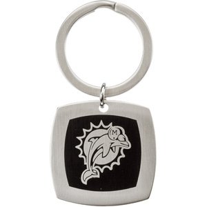 Stainless Steel 35.00MM X 35.00MM Miami Dolphins Logo Keychain
