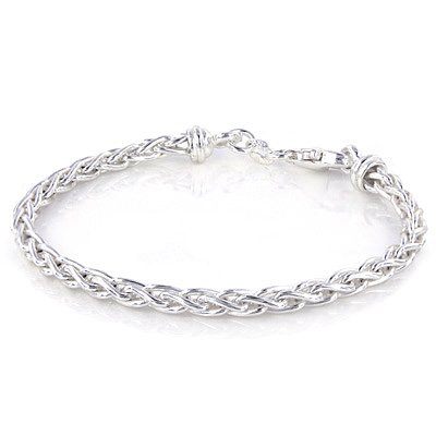 Sterling Silver Spigot Wheat Link 7