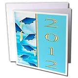 Beverly Turner Graduation Design - 2012 Graduation Caps in the the Clouds - Greeting Cards-6 Greeting Cards with envelopes