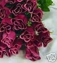 12 Gift Wrapped Burgundy Silk Roses - Valentine's Day