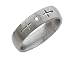 Ladies 6mm Diamond Cross Titanium Wedding Band