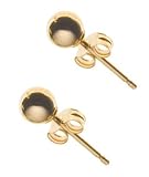 14K Gold Filled 3mm Round Ball Stud Earrings