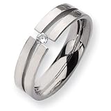Search : Contemporary Titanium 6mm Diamond Polished Band Size 6-13 - by Chisel