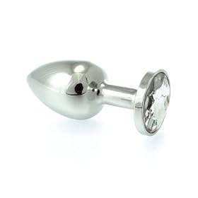 analplug bijoux intime �30mm cristal blanc transparent & boite